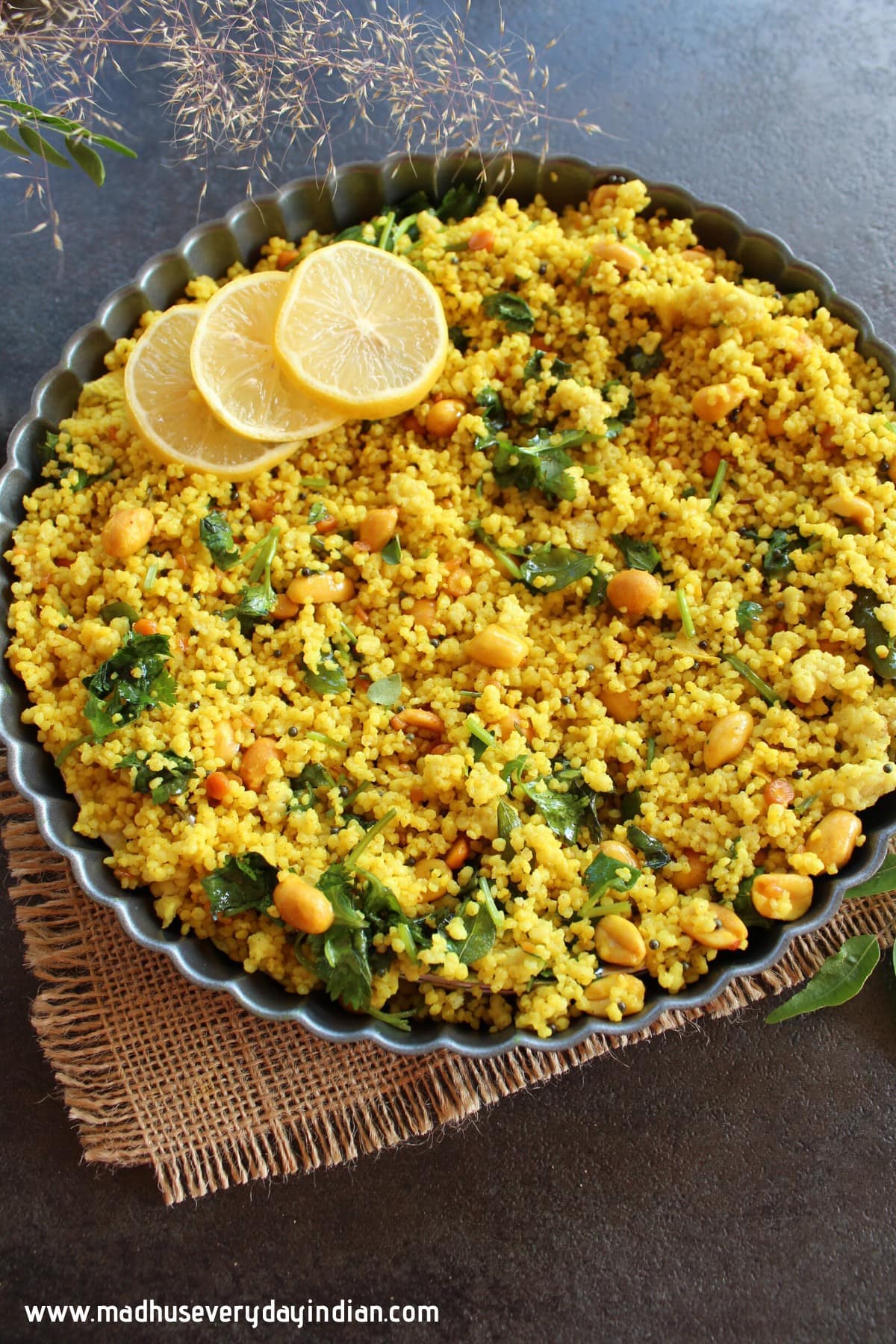 Millet Lemon Rice - Foxtail Millet Lemon Rice - Madhu's Everyday Indian