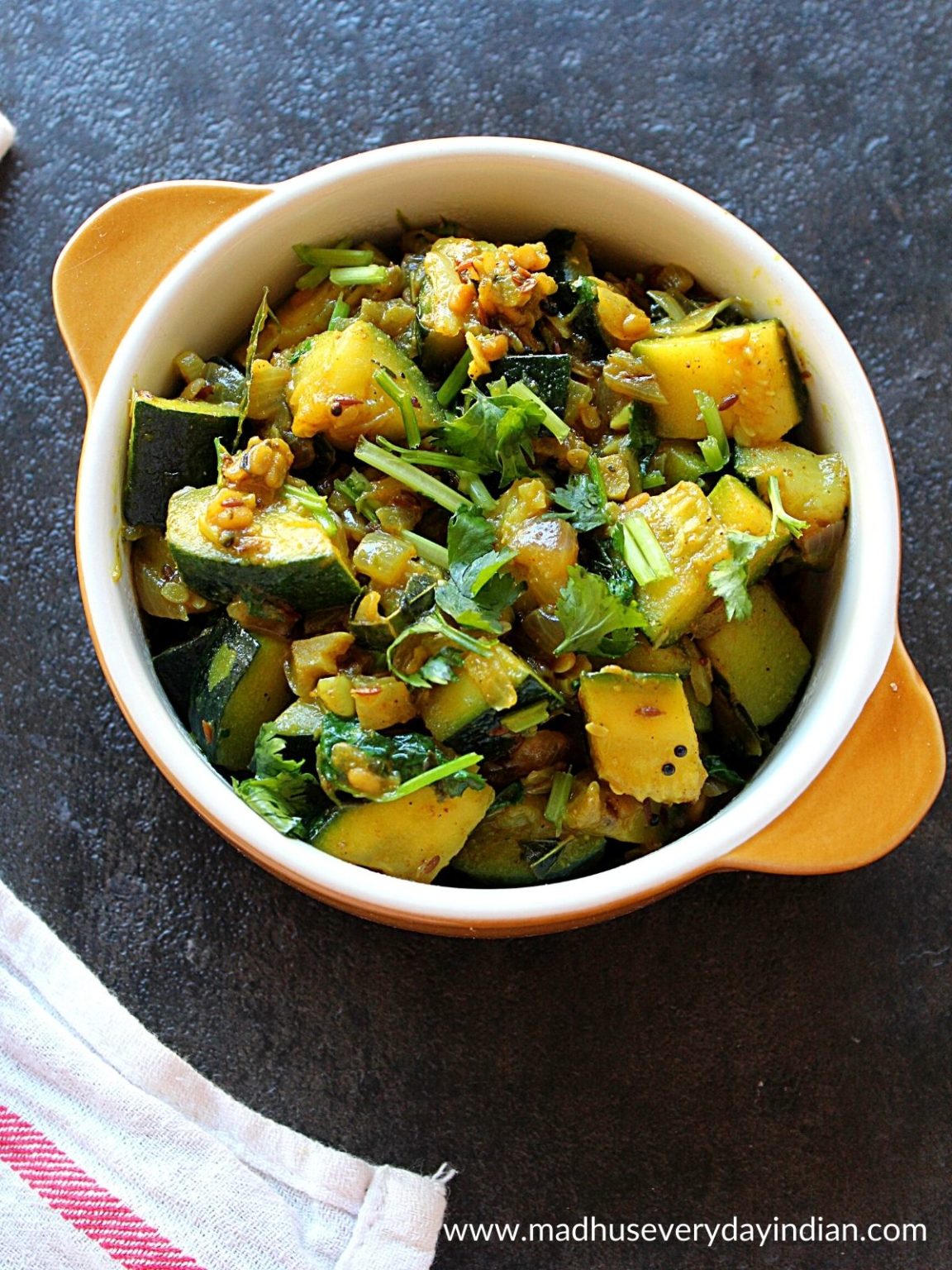 Zucchini Sabzi | Indian Zucchini Stir Fry - Madhu's Everyday Indian