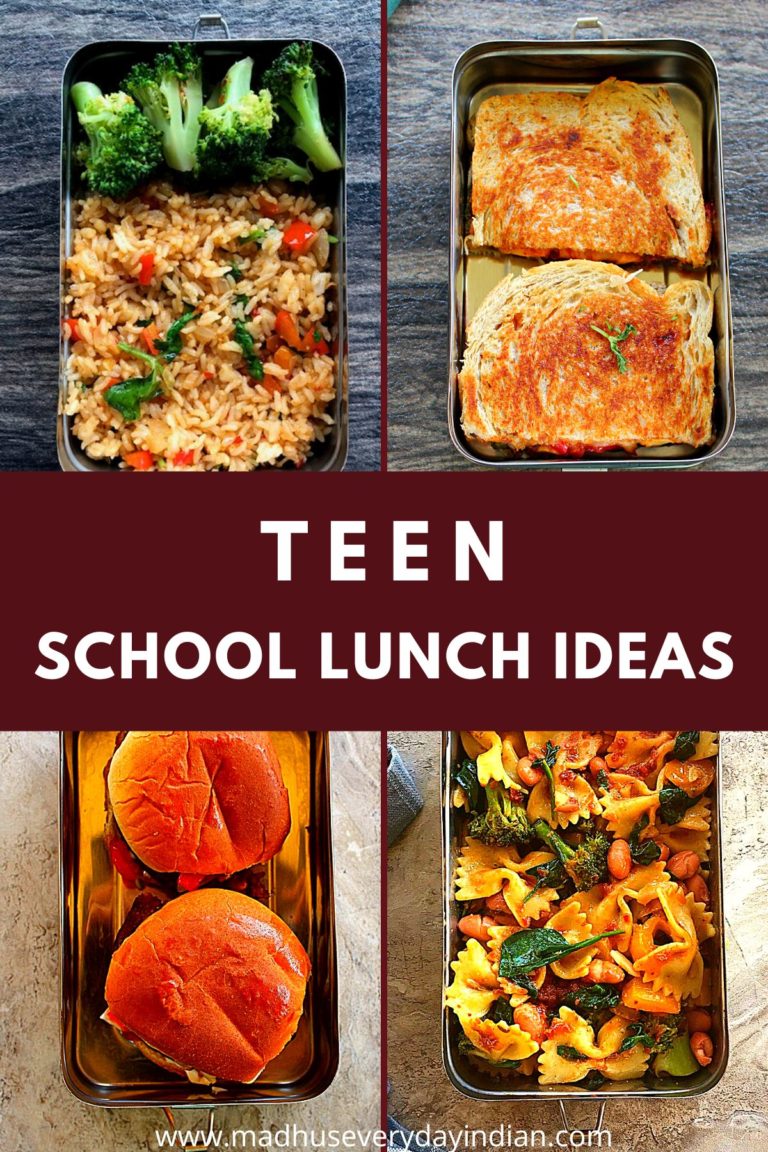 Vegetarian School lunch ideas for Teens - Madhu's Everyday Indian