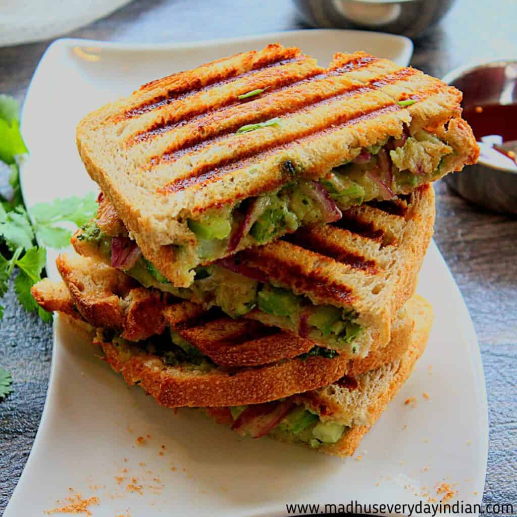 Bombay Grilled Sandwich - Madhu's Everyday Indian