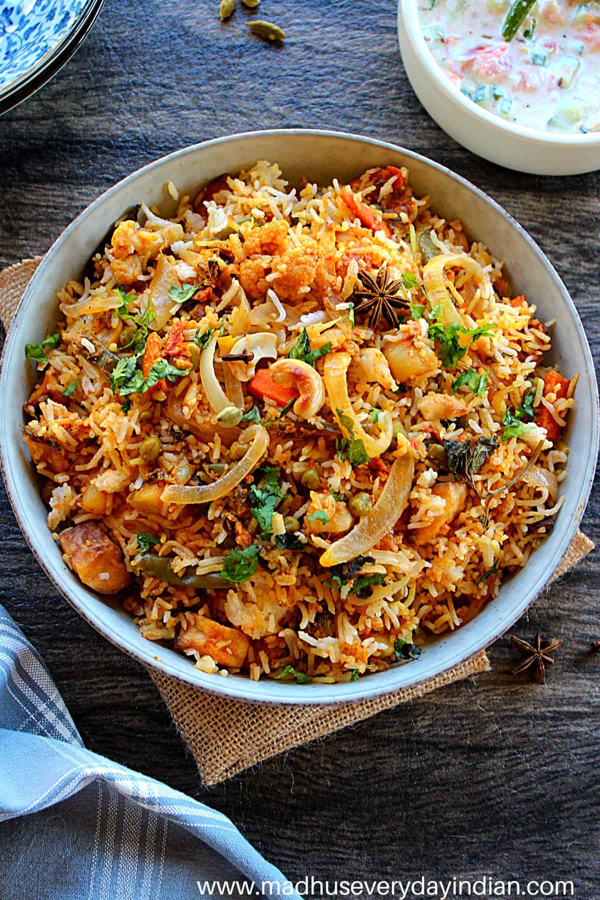 Easy Vegetable Biryani - Madhu's Everyday Indian